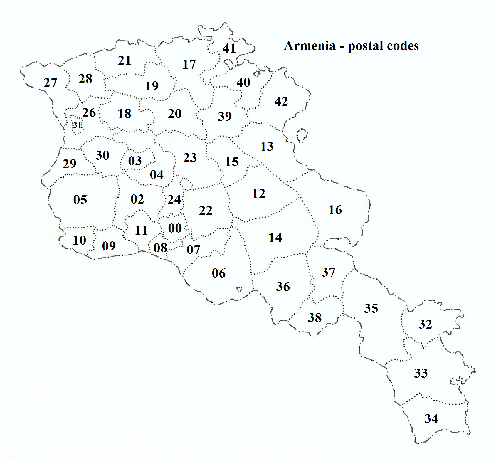 yerevan zip postal codes